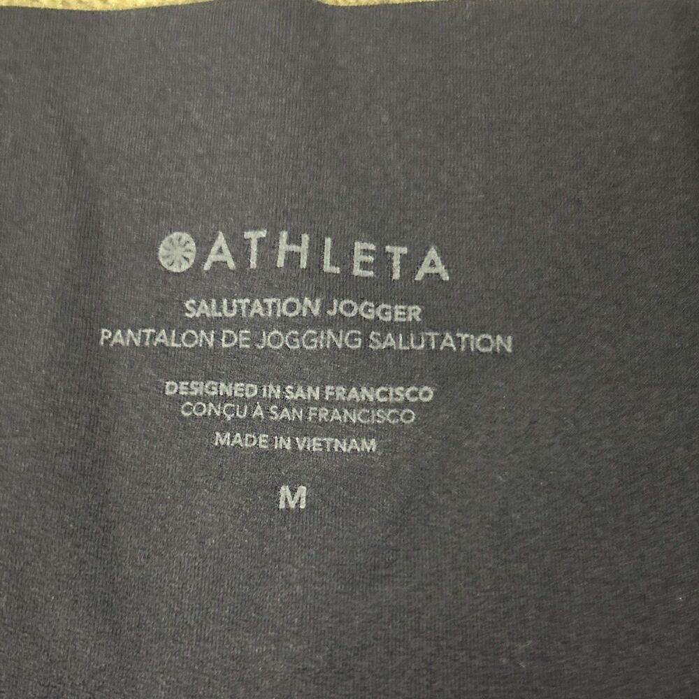 Athleta Salutation High Rise Joggers Womens Medium Navy Pockets 531288 Yoga New - Picture 6 of 11